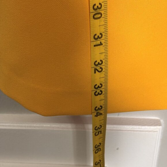 Victoria Beckham For Target Marigold Yellow Shift Dress W/ White Floral Applique - Picture 6 of 9